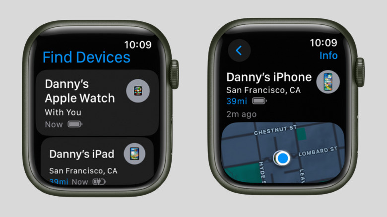 Apple Watch Find Devices app