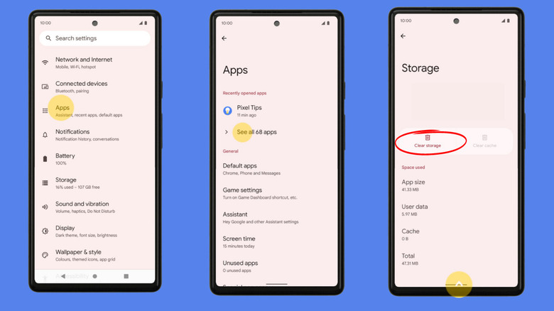 Clear Storage Google Pixel 6