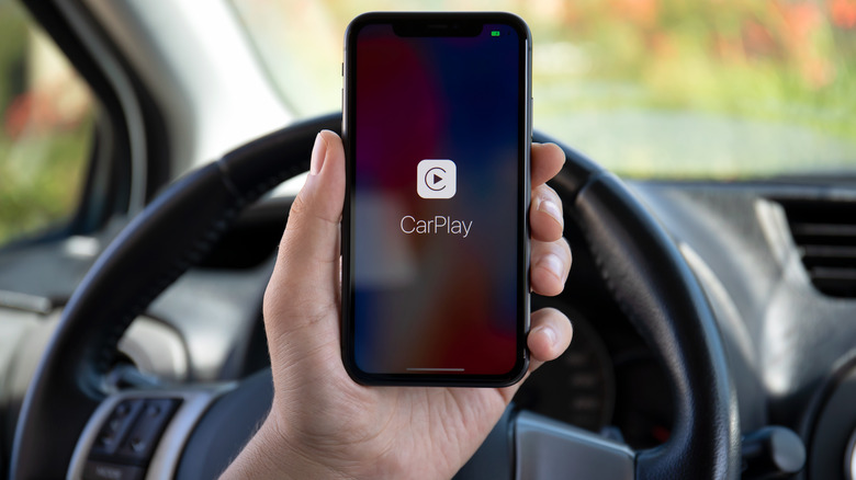 iPhone with CarPlay splash screen