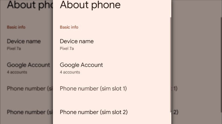 Android Phone information