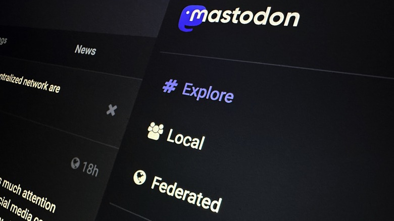 Homepage of Mastodon