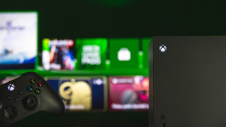 Xbox Series X console menu