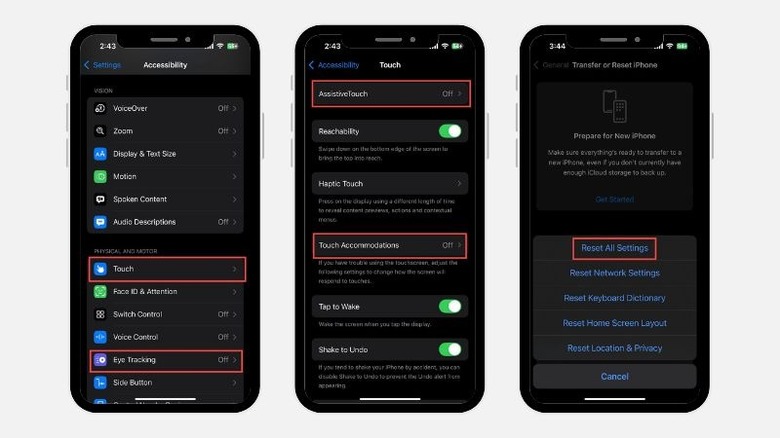 Adjust iPhone Settings to Fix Ghost Touch