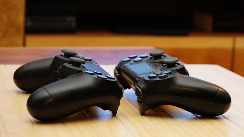 two ps4 controllers