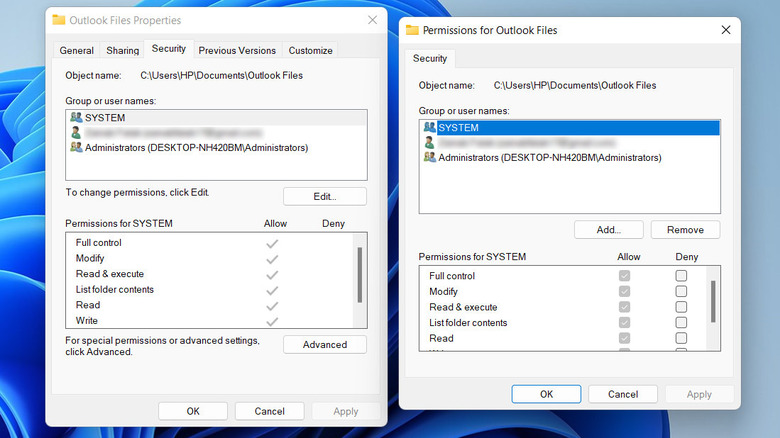 Modifying file permissions in Windows