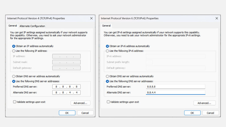 change DNS servers