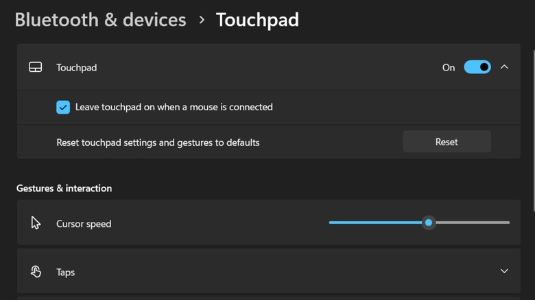 Bluetooth & devices settings in Windows 11