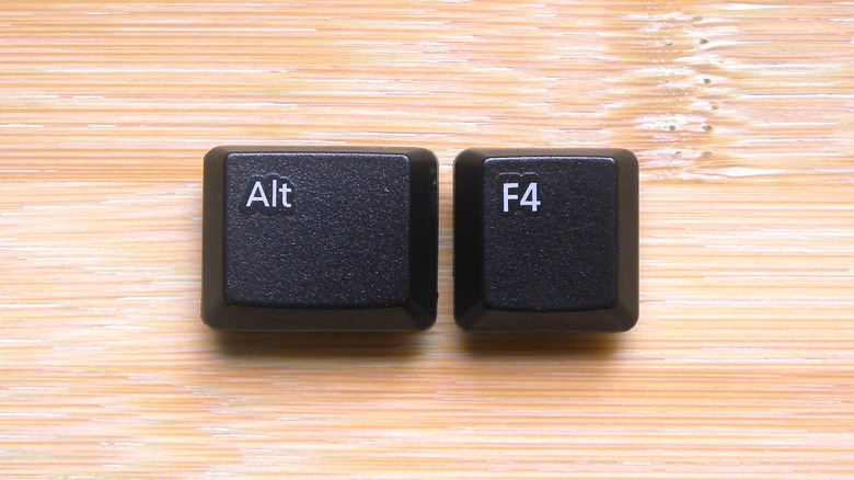 Alt F4 keyboard keys