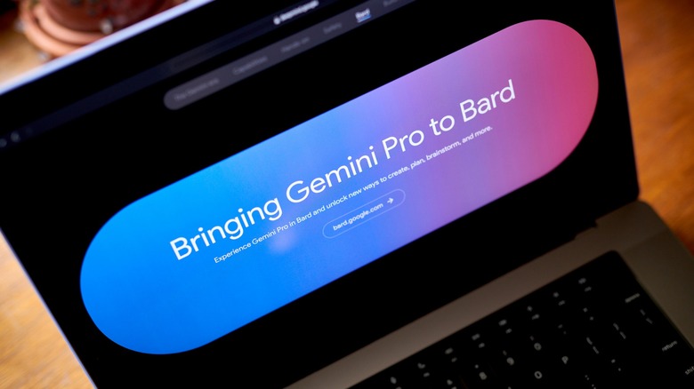 Gemini Pro to Bard screen