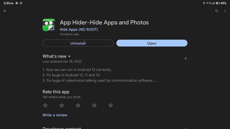 app hider on google play store