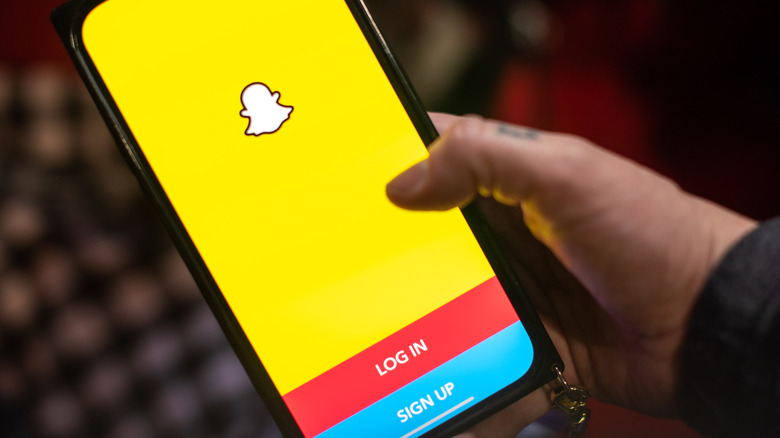 Snapchat login screen