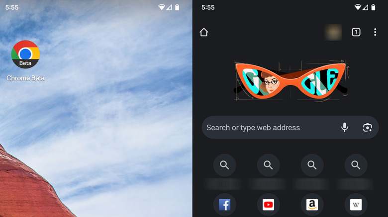 Google Chrome Beta on Android