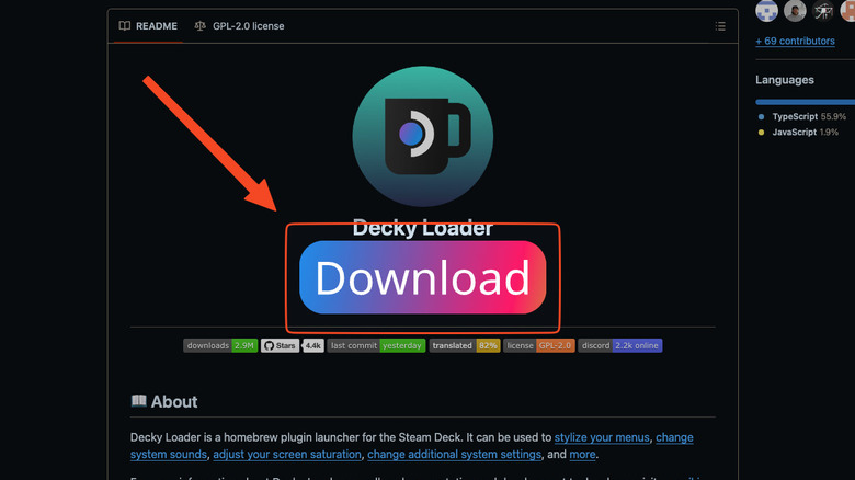 download button for decky