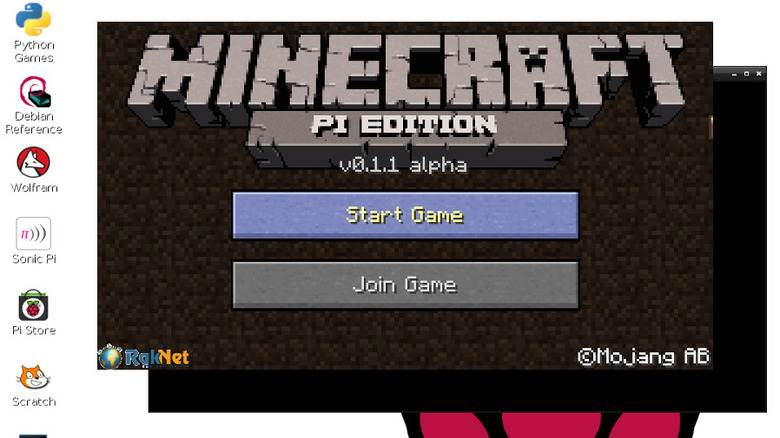 Minecraft Pi Edition main menu