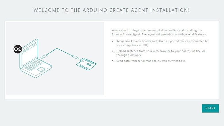 Arduino installer agent wizard screen