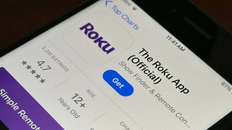 Roku app in cellphone store