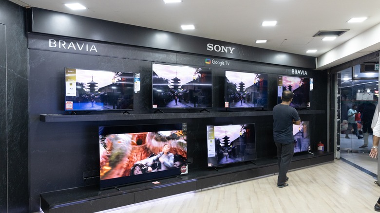 Display of Sony TVs