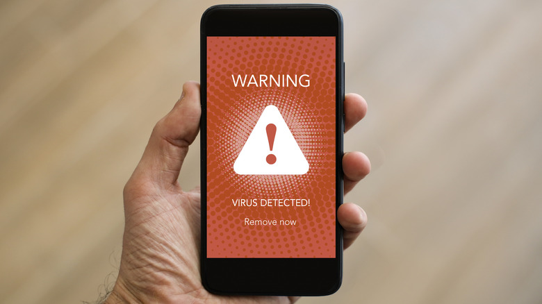 smartphone virus alert