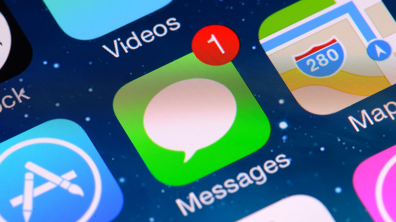 iPhone Messages app icon on Home Screen