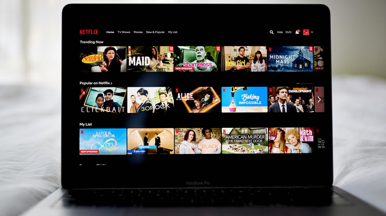 Netflix on a laptop screen