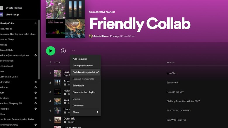 Spotify desktop app interface