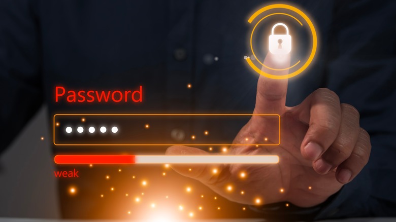 A User Entering A Weak Password