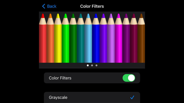 iPhone Accessibility Menu Color Filters