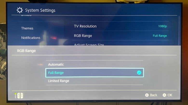 Changing Nintendo Switch RGB range 