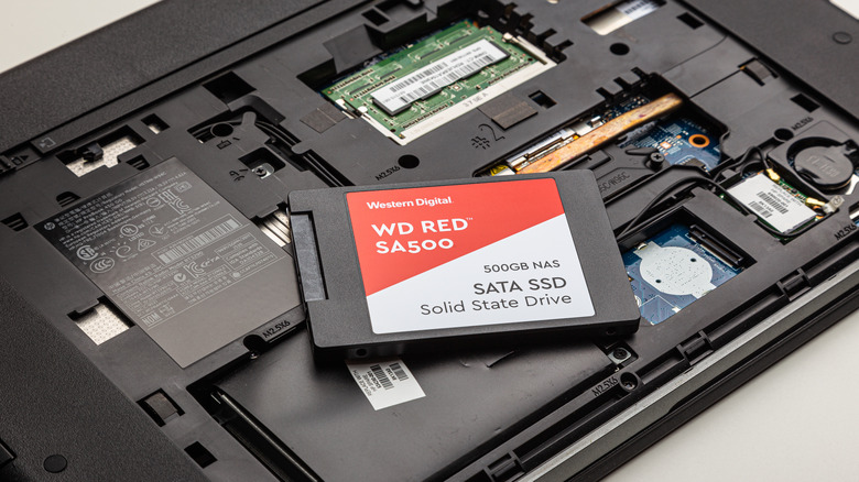 SSD on a laptop