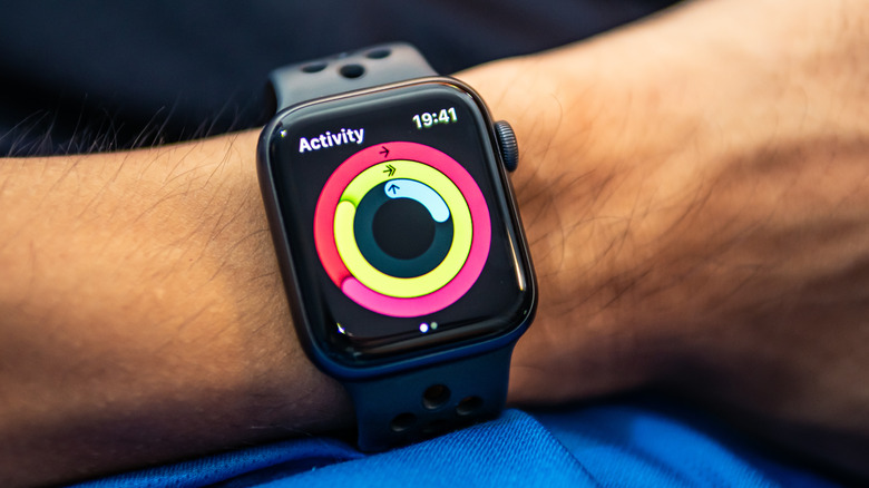 Apple Watch displaying Health Activity rings