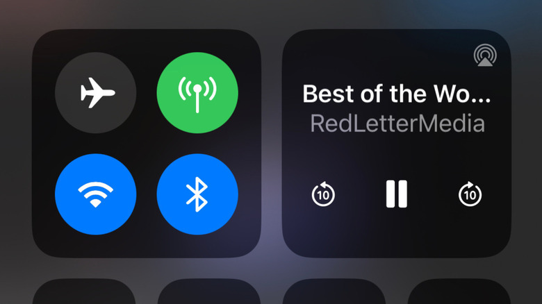 Control Center audio widget iPhone