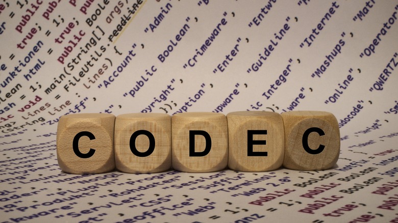 wooden letter blocks spelling codec