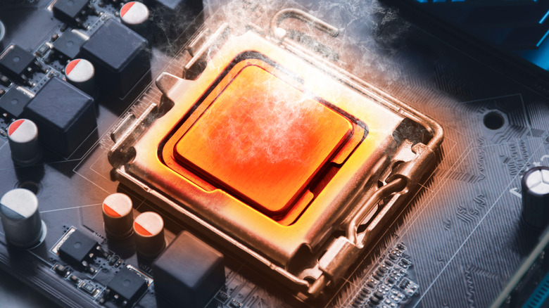 An overheating CPU