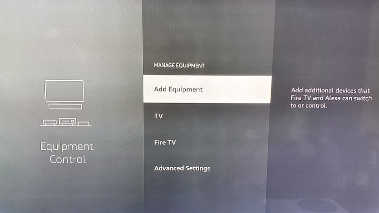 amazon fire tv stick equipment control menu