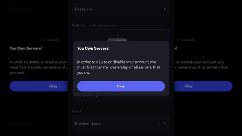 Discord Delete Account Screen