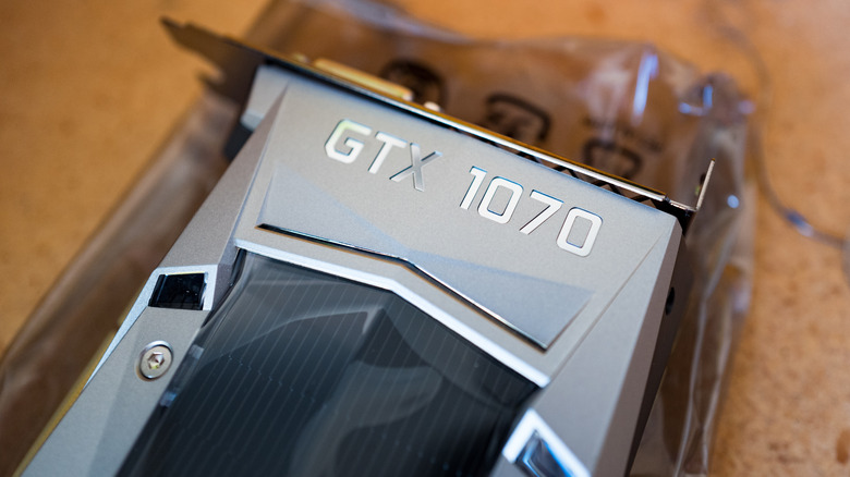 NVIDIA GTX 1070 graphics card out of packaging