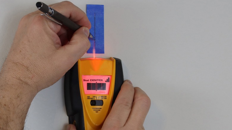 Using a stud finder