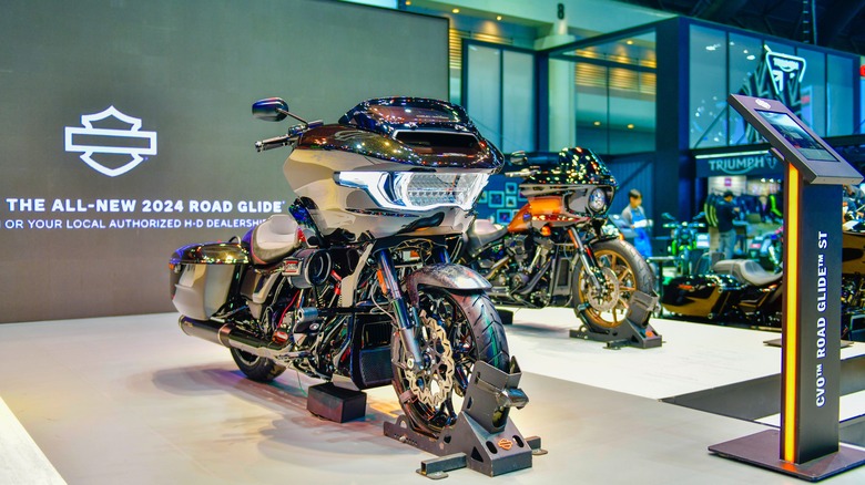 Harley-Davidson Road Glide on display