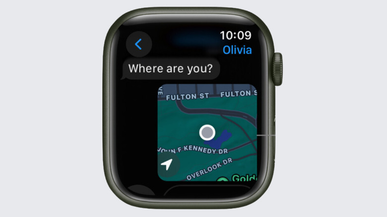 sharing location Apple Watch