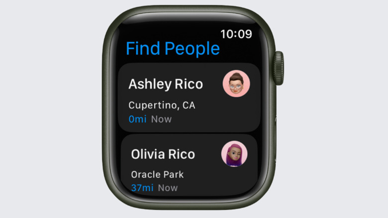 Find People homescreen Apple Watch