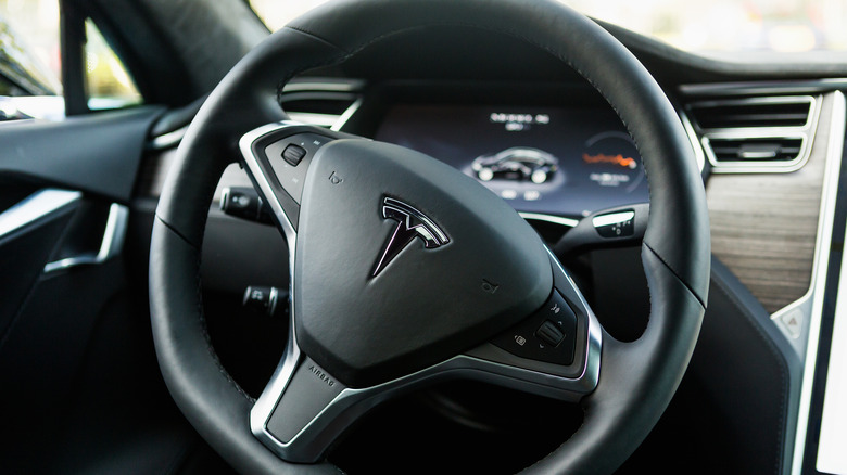 Tesla Model S steering wheel