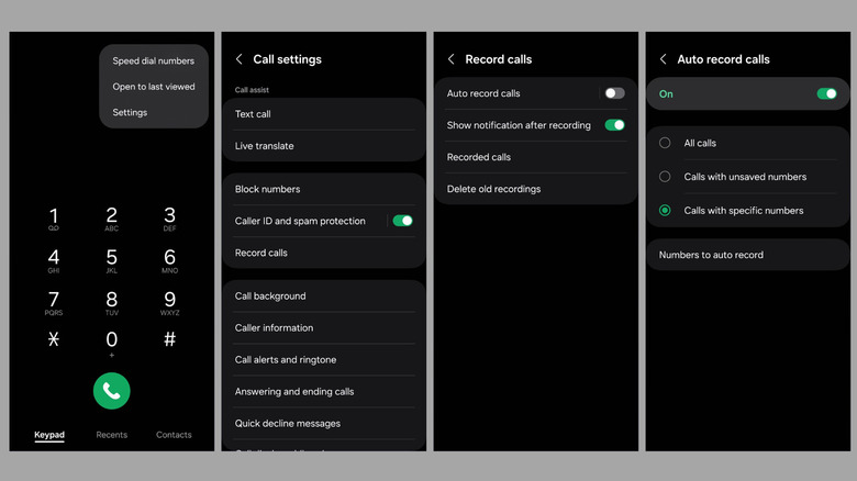 Automatic call recording on Samsung mobile phones