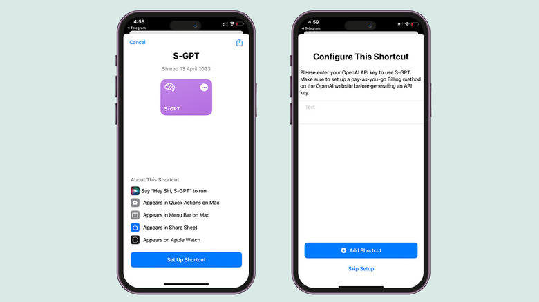 ChatGPT iPhone shortcut setup
