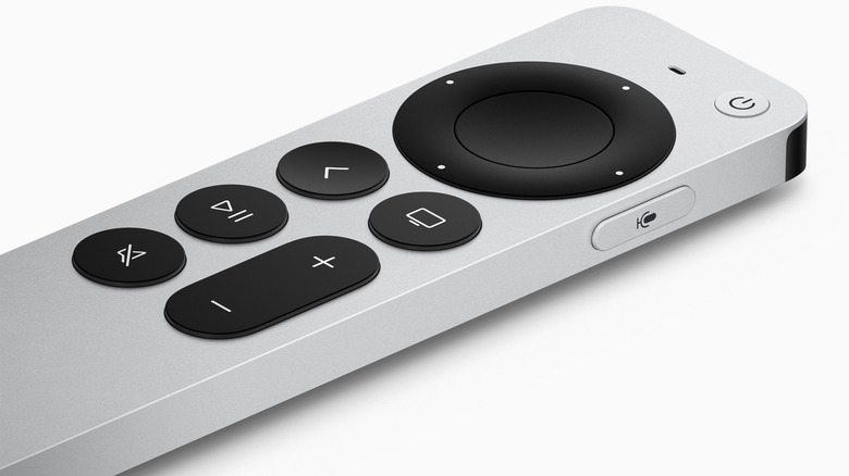 2022 Apple TV remote closeup