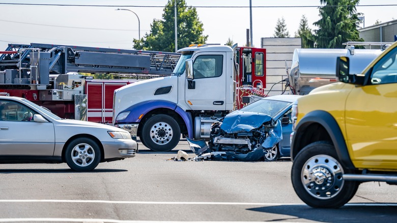 traffic accident in intersection