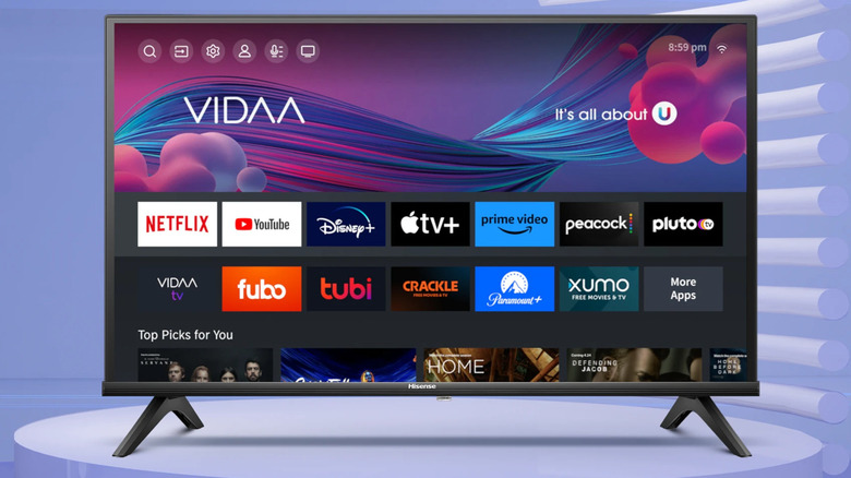 Hisense VIDAA TV showing home screen