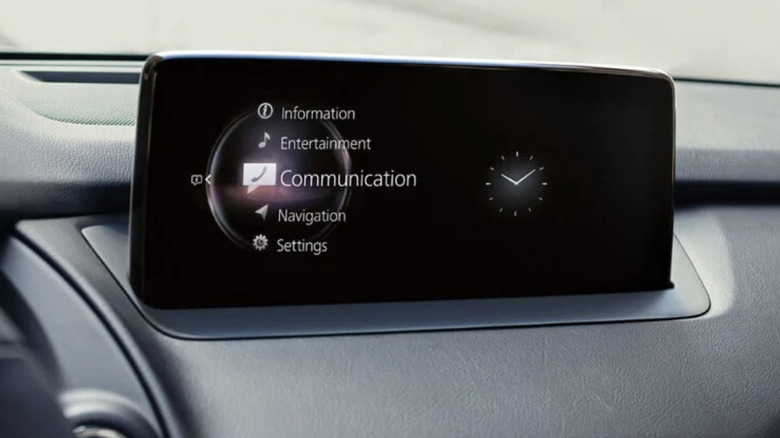 Mazda infotainment system menu