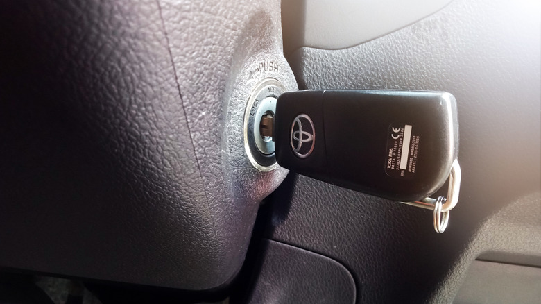 Toyota with key in ignition