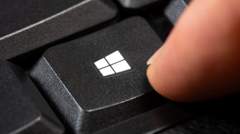 Windows key on a keyboard