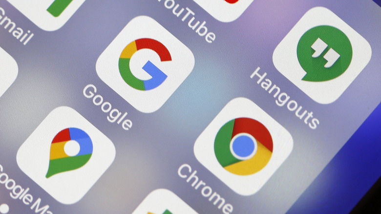 Google Chrome and Google app on phone